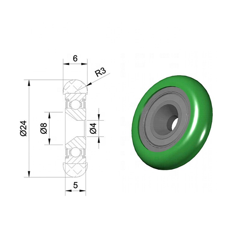 pulley wheel bearing drawing 