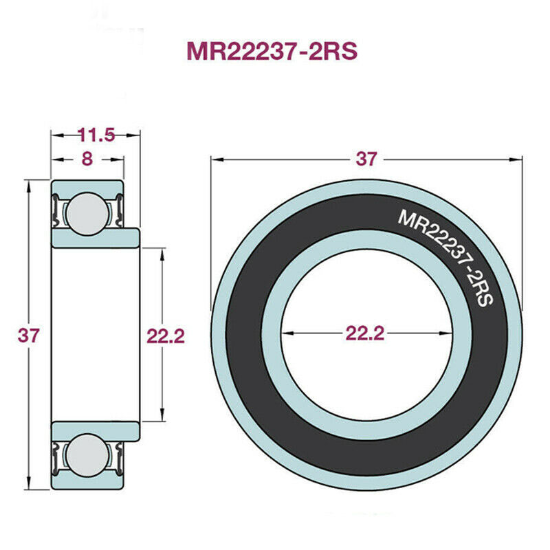 22237-2RS bearing dimension 